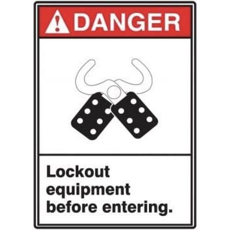 Accuform ANSI DANGER SAFETY SIGN LOCKOUT MRLC126VA MRLC126VA